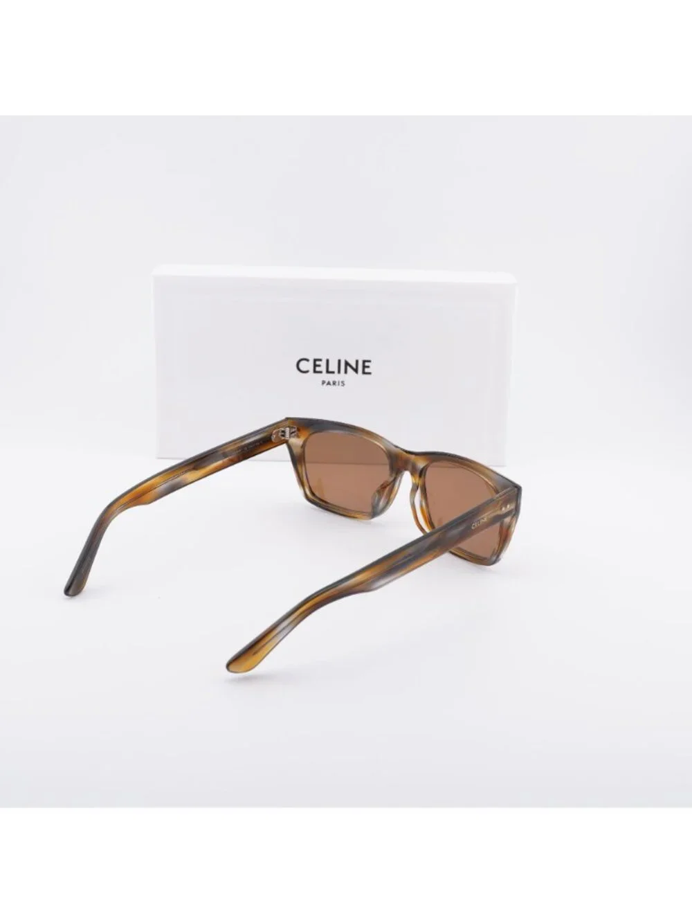 Celine CL40060F 55J Square Sunglasses - Brown / Roviex